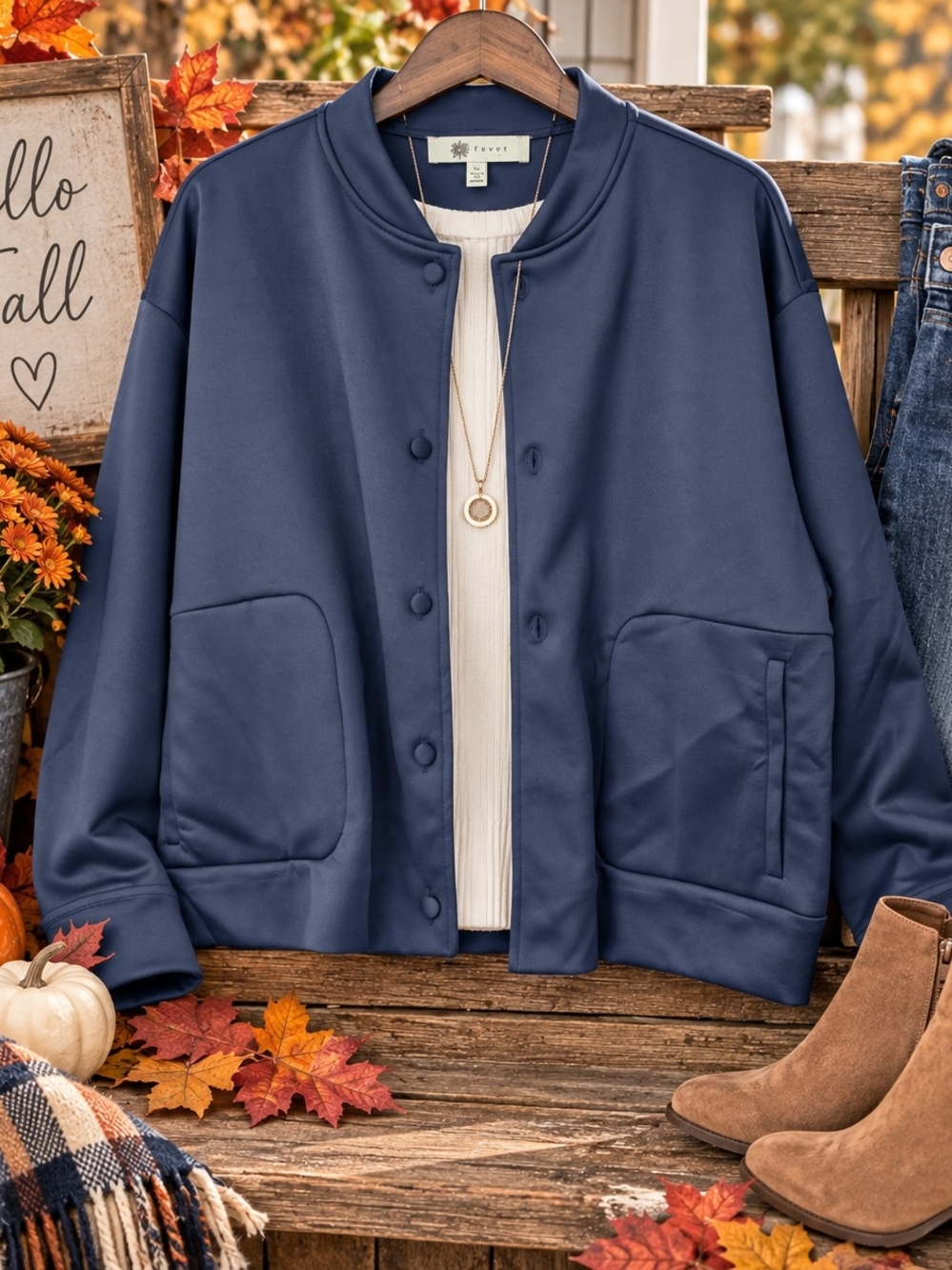 Brand new with tags Fever women’s navy blue jacket in size Large.